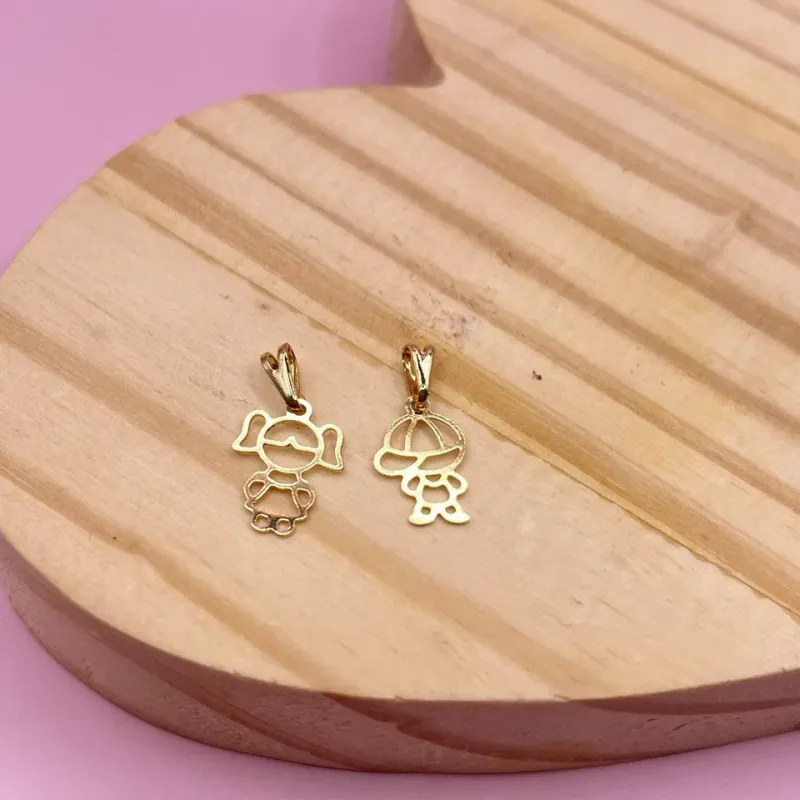 Pingente Menino e Menina