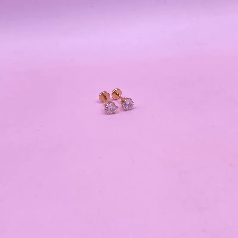 Brinco Baby Zircônia Simples