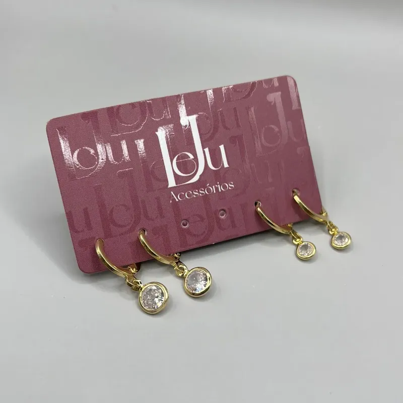 Brinco Duo Click Zircônia