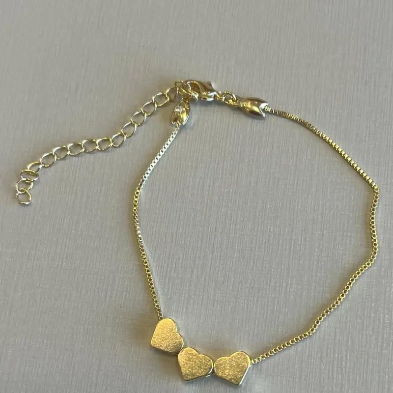 Pulseira Três Corações