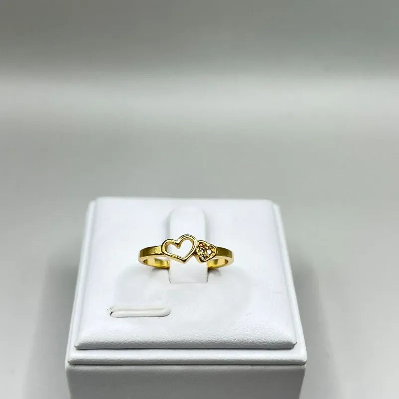 Anel Coração Duplo