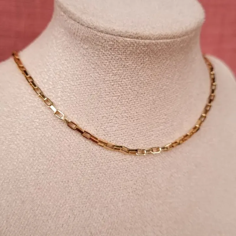 Choker Corrente Tijolinho