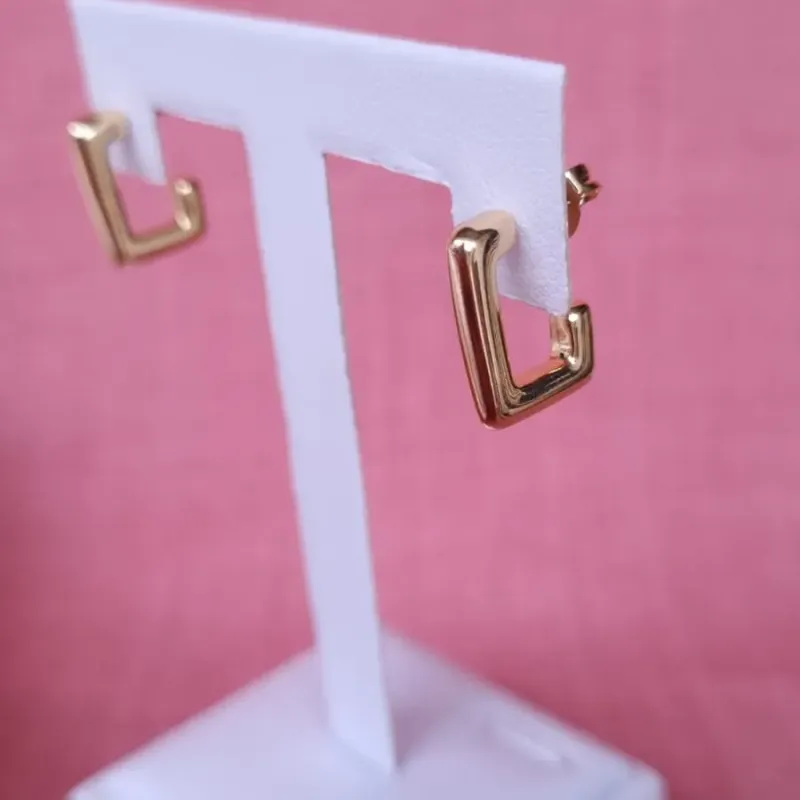 Brinco Argola Retangular