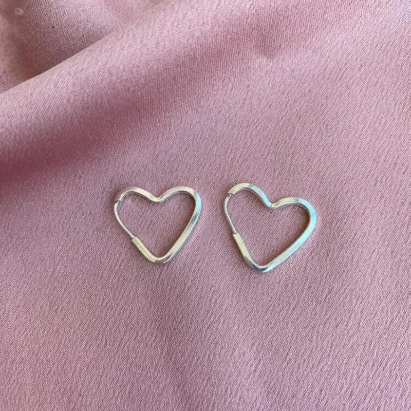 Argola Prata Coração PP