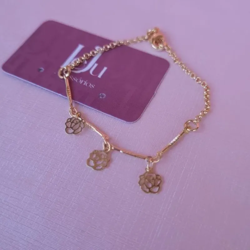 Pulseira Infantil Rosas