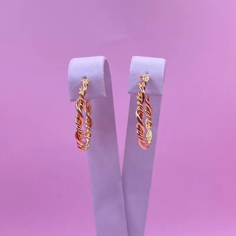 Brinco Argola Trançada M