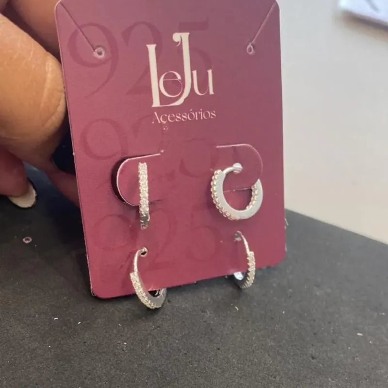 Brinco Prata Duo Fino