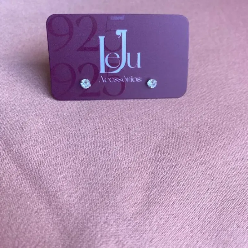 Brinco Prata Ponto de Luz 3mm