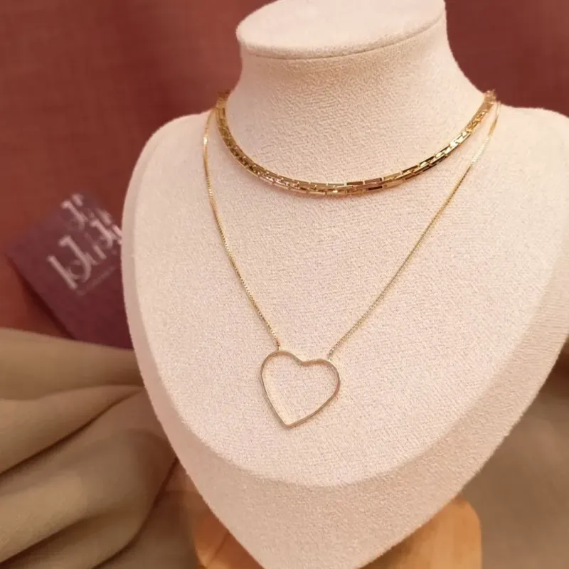 Choker Coração Vazado