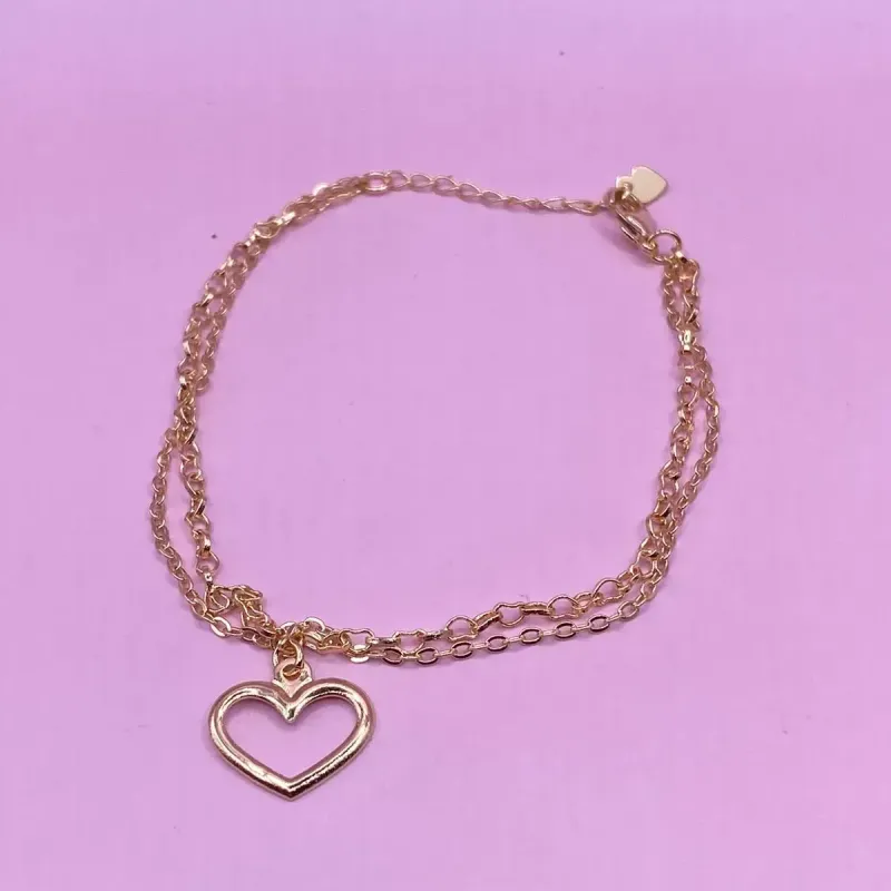 Pulseira Dupla Coração