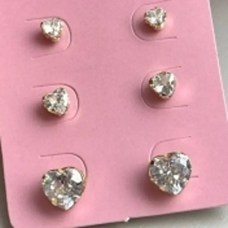 Trio zircônia coração