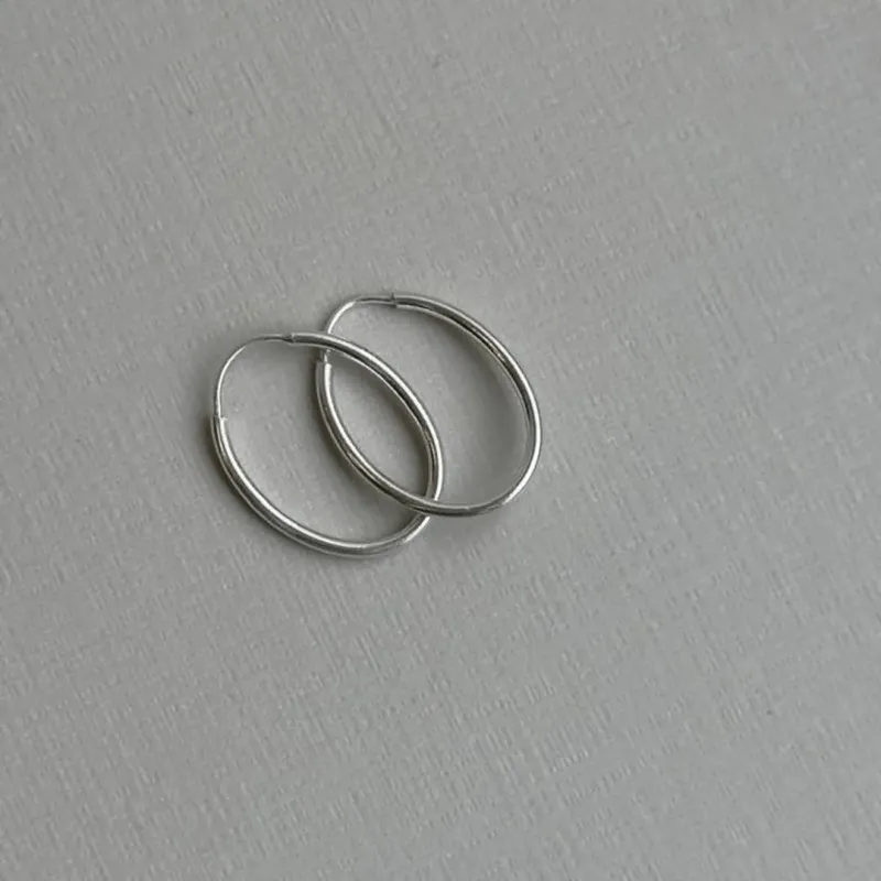 Argola Prata Oval PP