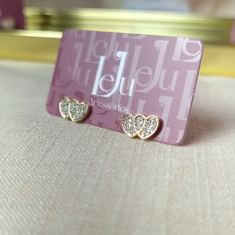 Brinco Coração Duplo