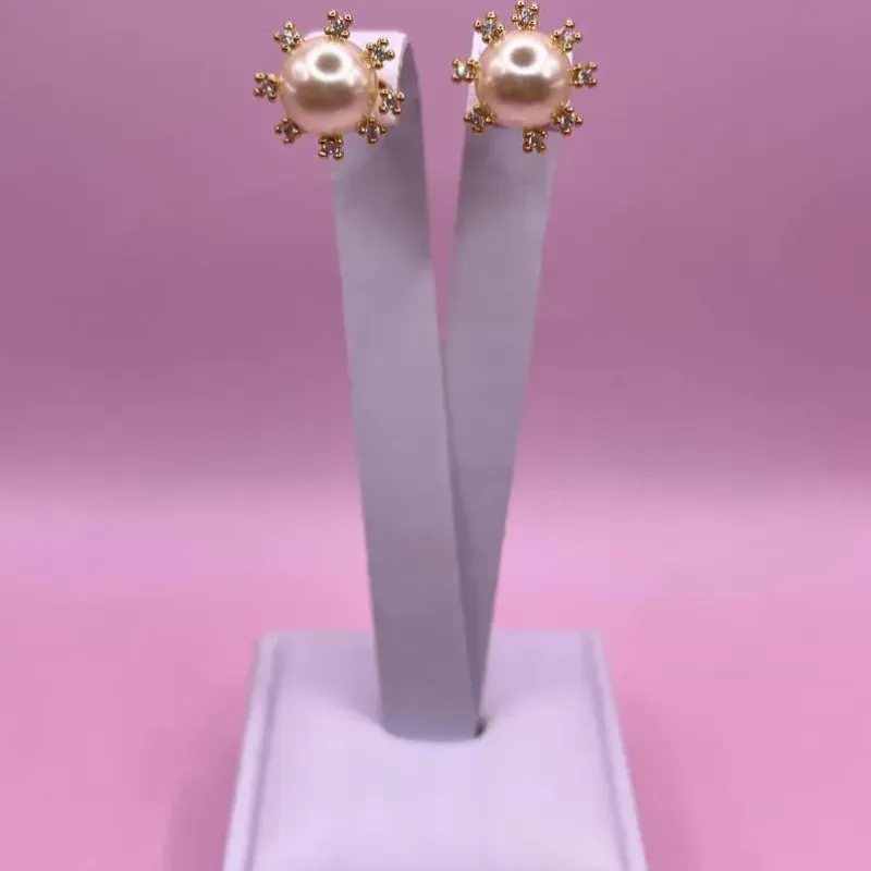 Brinco Pérola com Zircônias