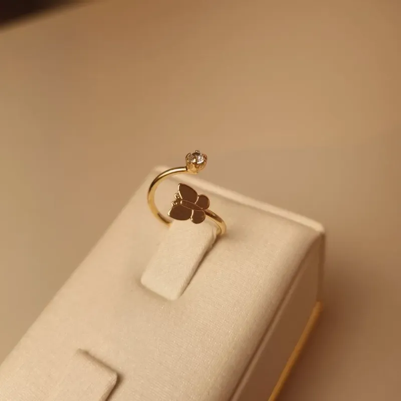 Anel Falange Borboleta Ponto de Luz