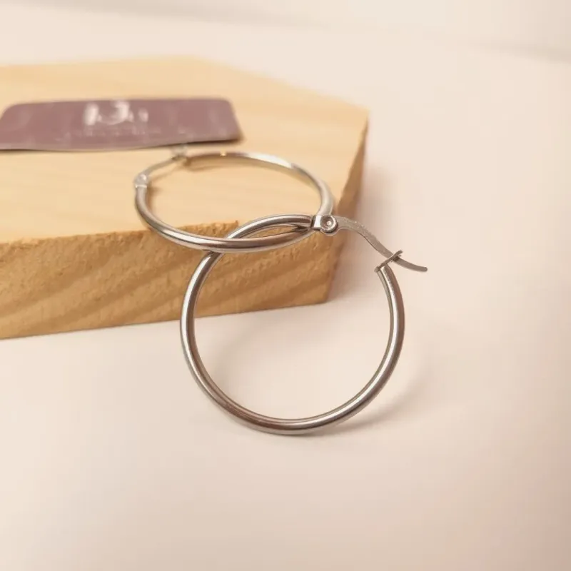 Brinco Inox Argola Média