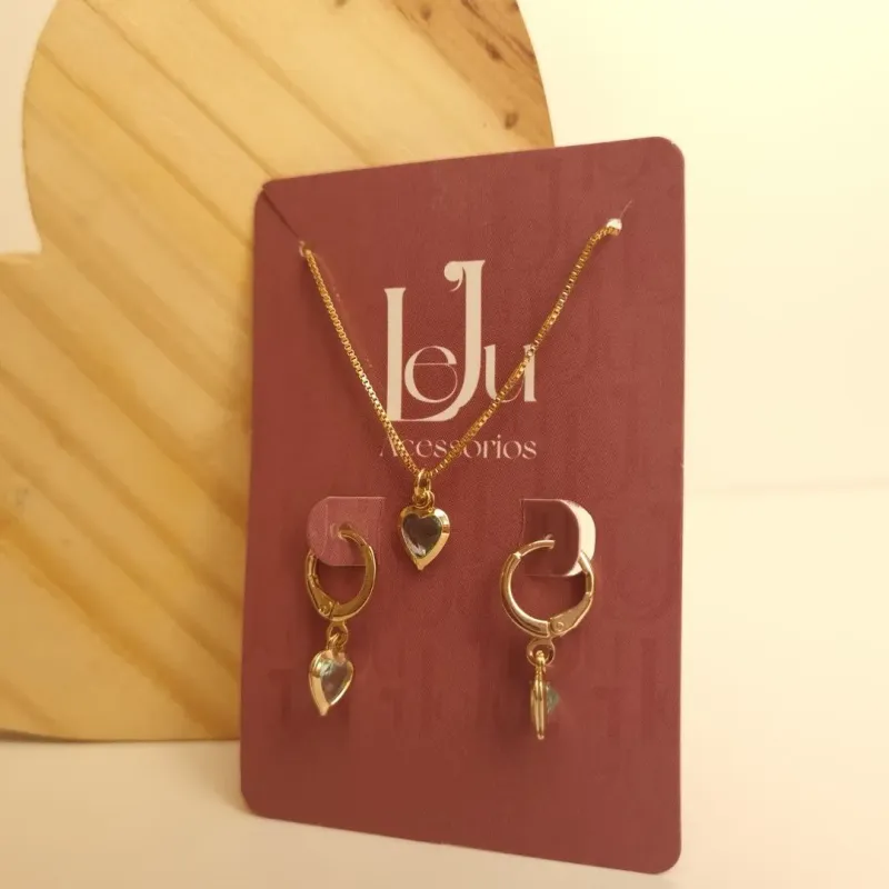 Conjunto Cristal Azul Claro