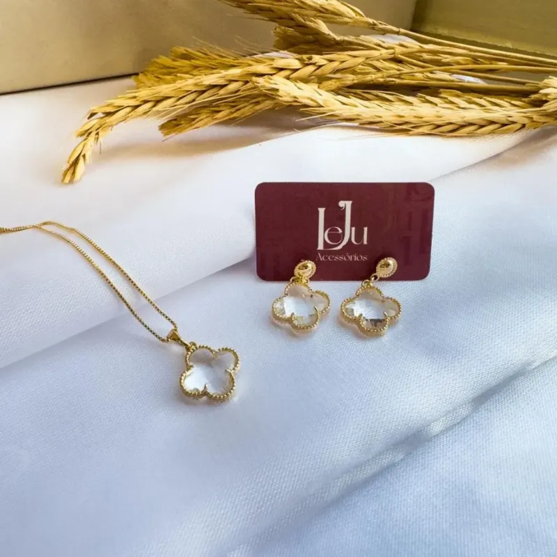 Cordão Trevo Transparente