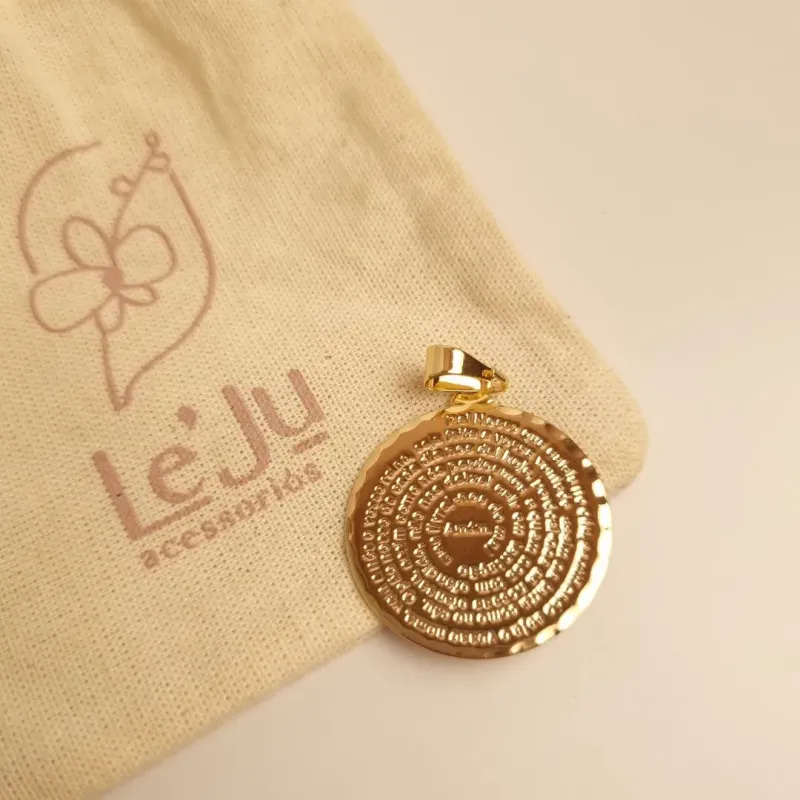 Pingente Medalha Pai Nossa