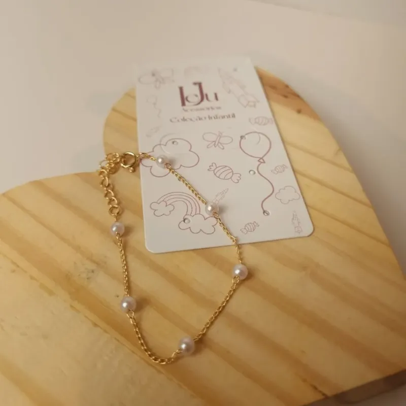 Pulseira Infantil Pérola