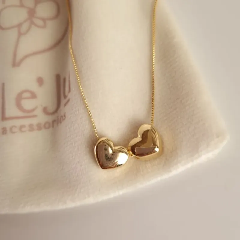 Colar Dois Corações