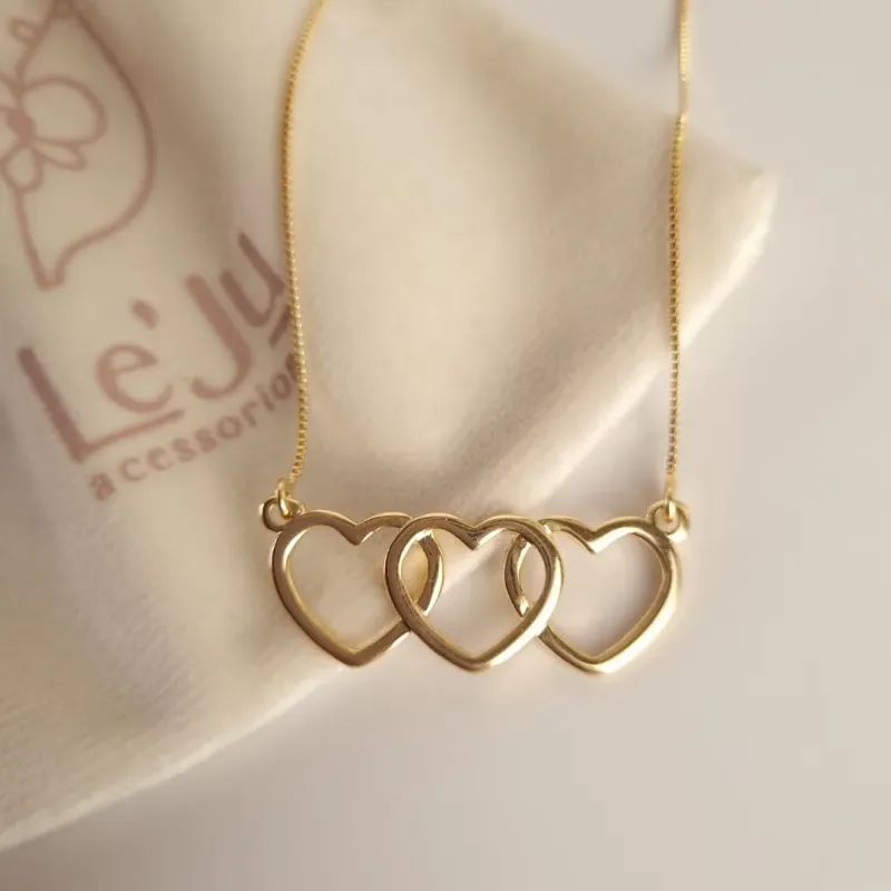 Colar Três Corações