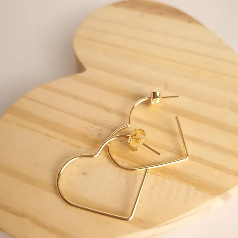 Brinco Argola Coração