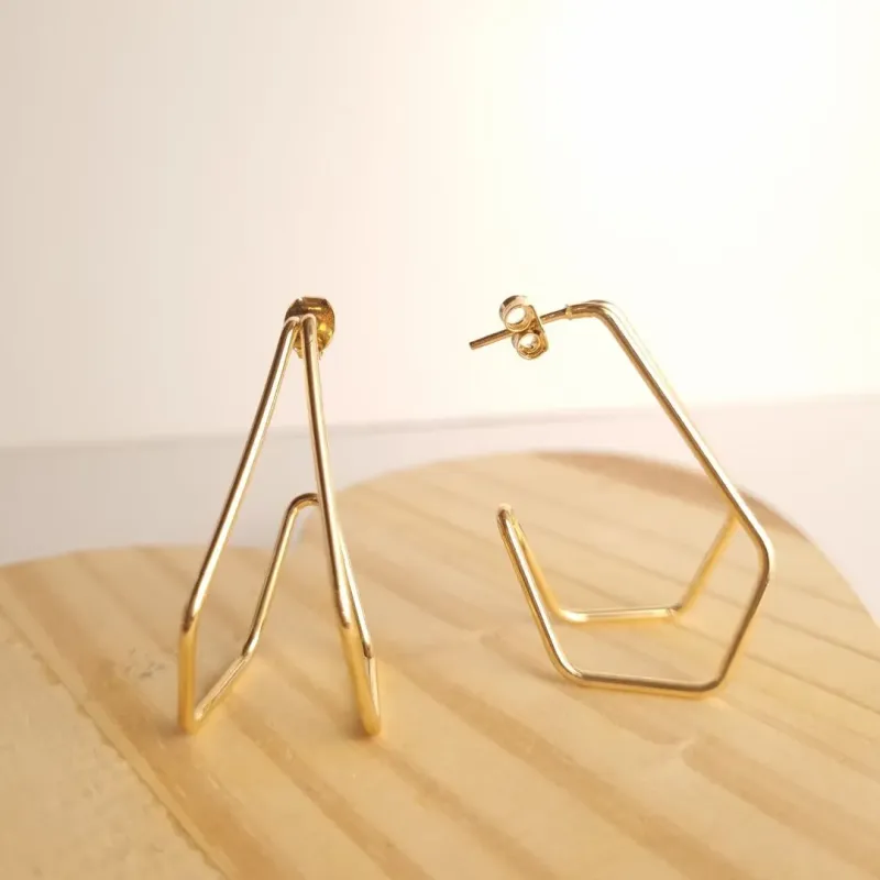 Brinco Argola Geométrico