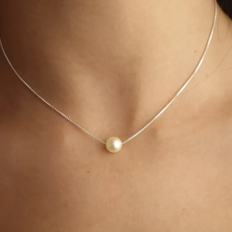 Colar Prata Pérola