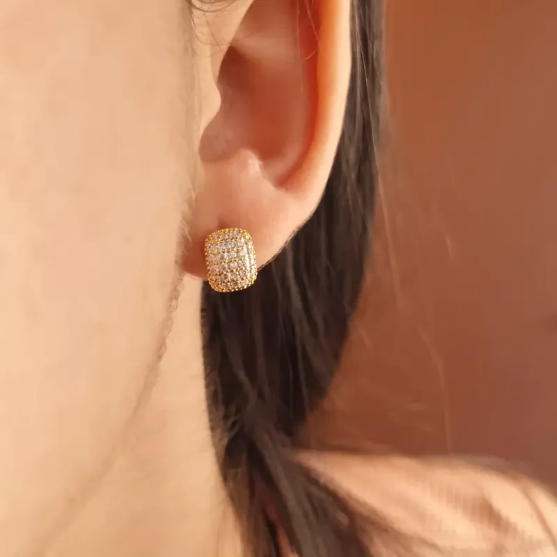 Brinco Tipo Jóia Cravejado