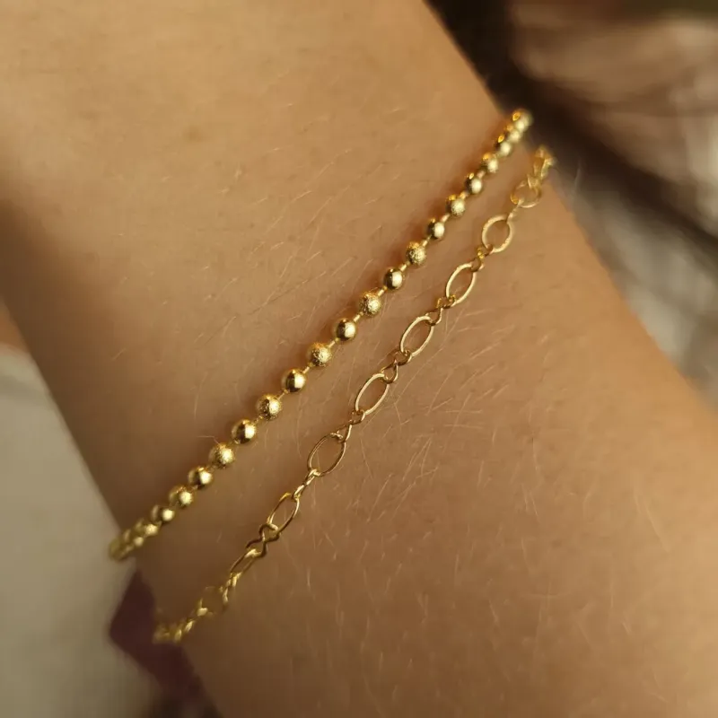 Pulseira Dupla Bolinha Coleção Winter