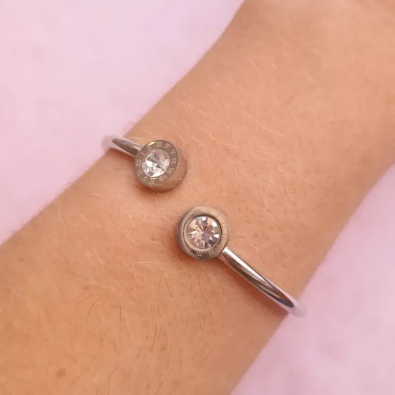 Bracelete Steel Zircônia