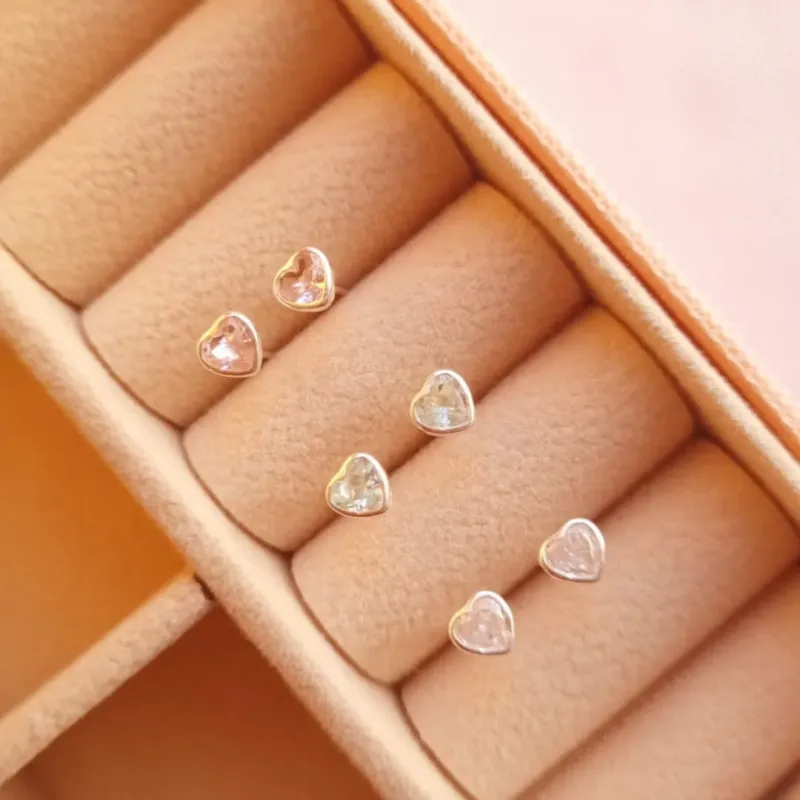 Brinco Prata Baby Coração