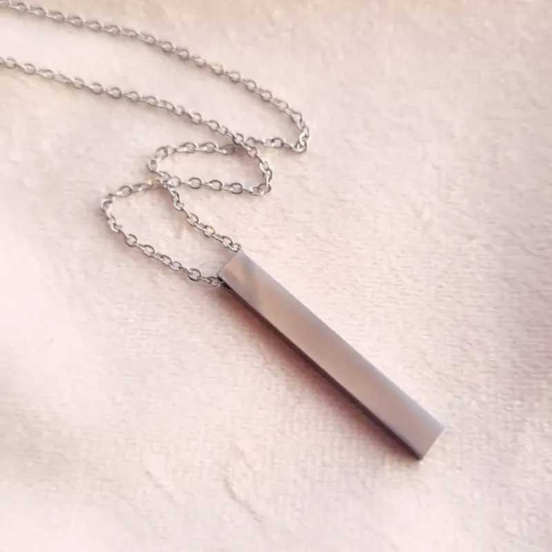 Colar Steel Bastão Cadeadinho