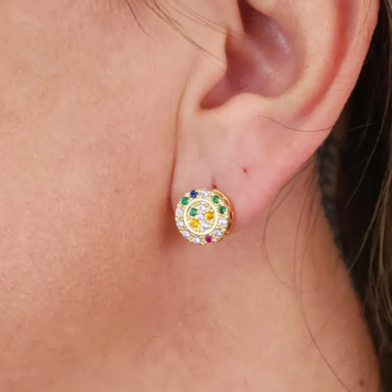 Brinco Jóia Colorida