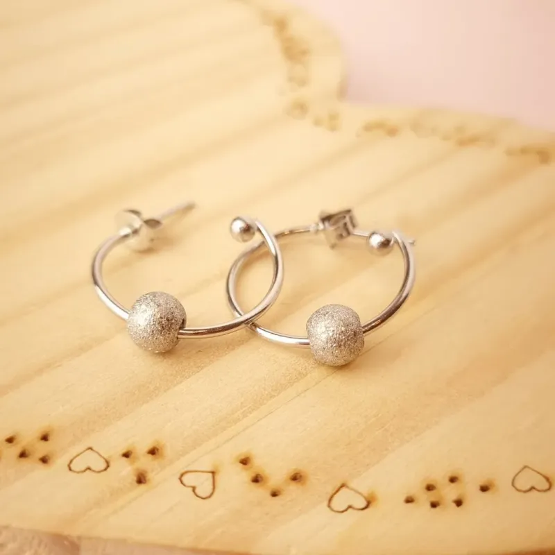 Brinco Steel Argola Bolinha