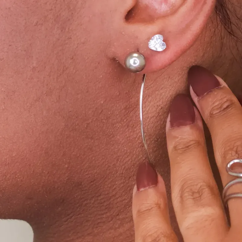 Brinco Steel Bolinha Longo