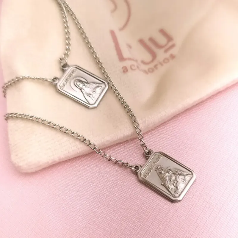 Escapulario Inox Nossa Senhora do Carmo