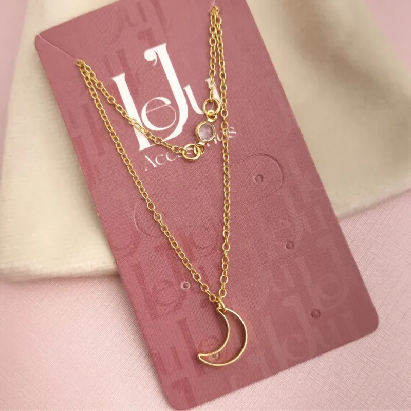 Choker Dupla Ponto de Luz e Lua