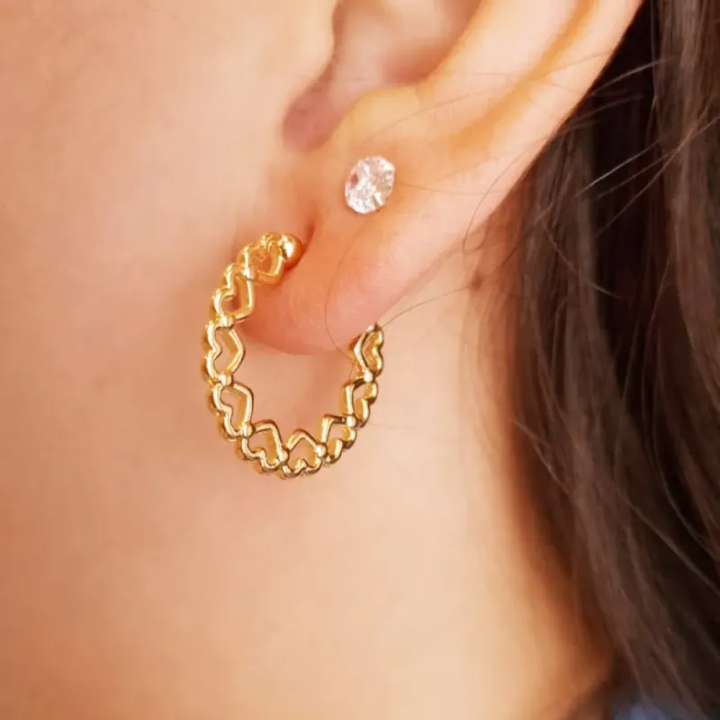 Brinco Argola Coração