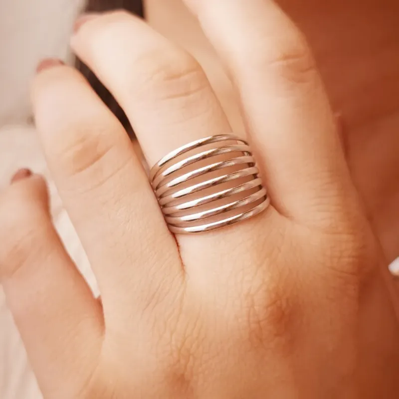 Anel Steel Sete Linhas