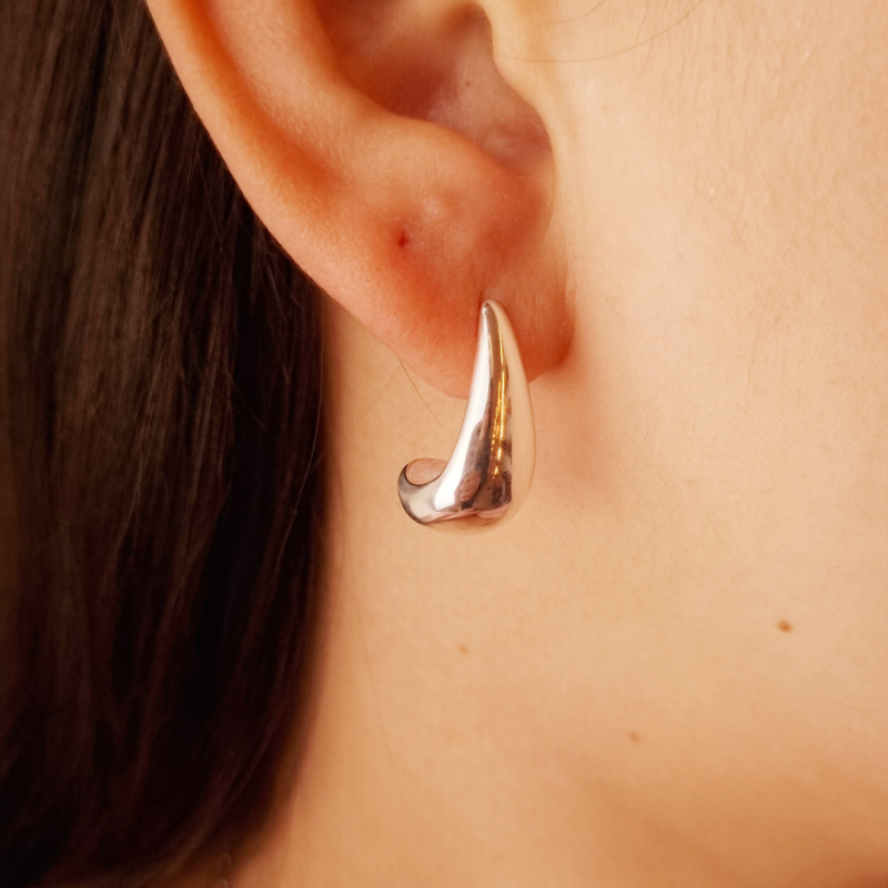 Brinco Prata Gota
