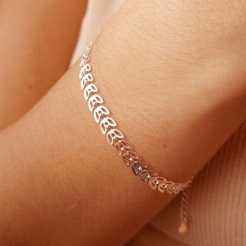 Pulseira Banho de Prata Escama