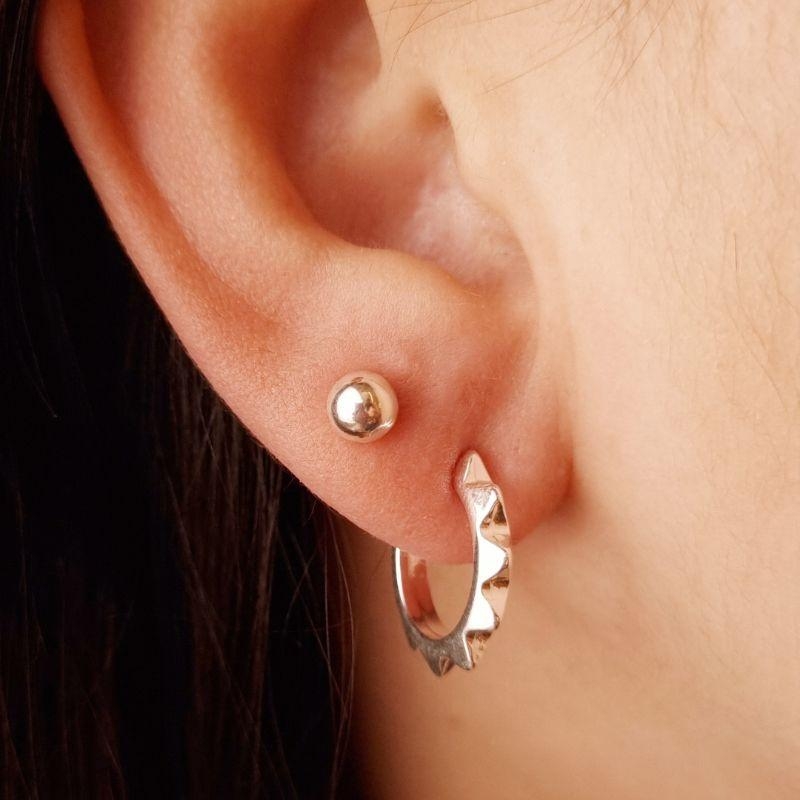 Argola Cículo de Luz Banhado a Prata