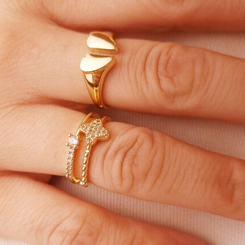 Anel coração partido