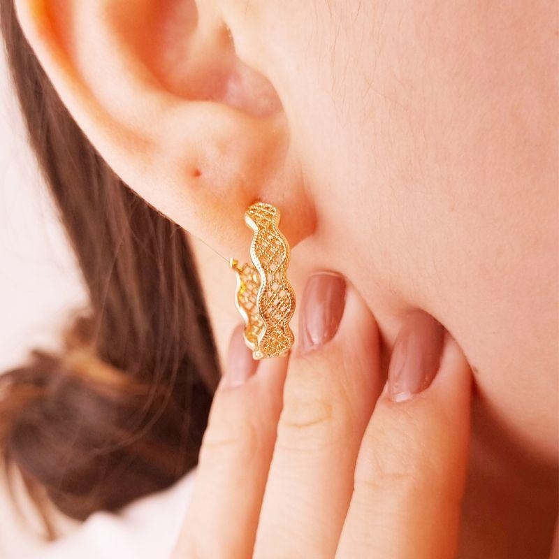 Argola Trançada em Tela