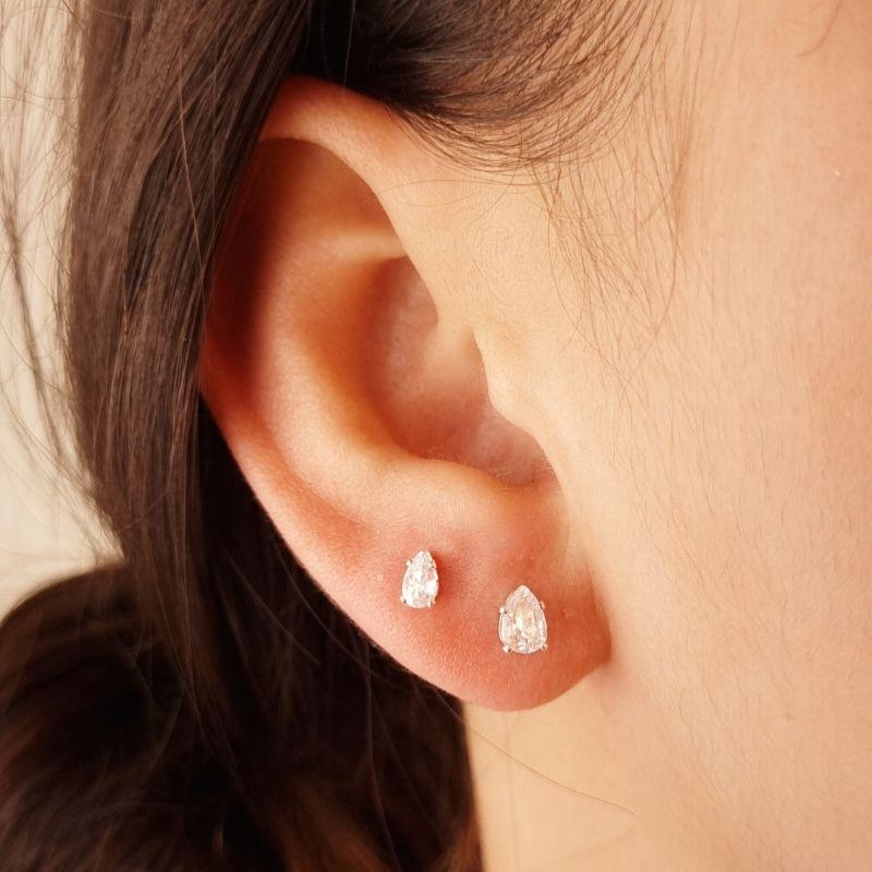 Brinco Baby Gota Banhado a Prata