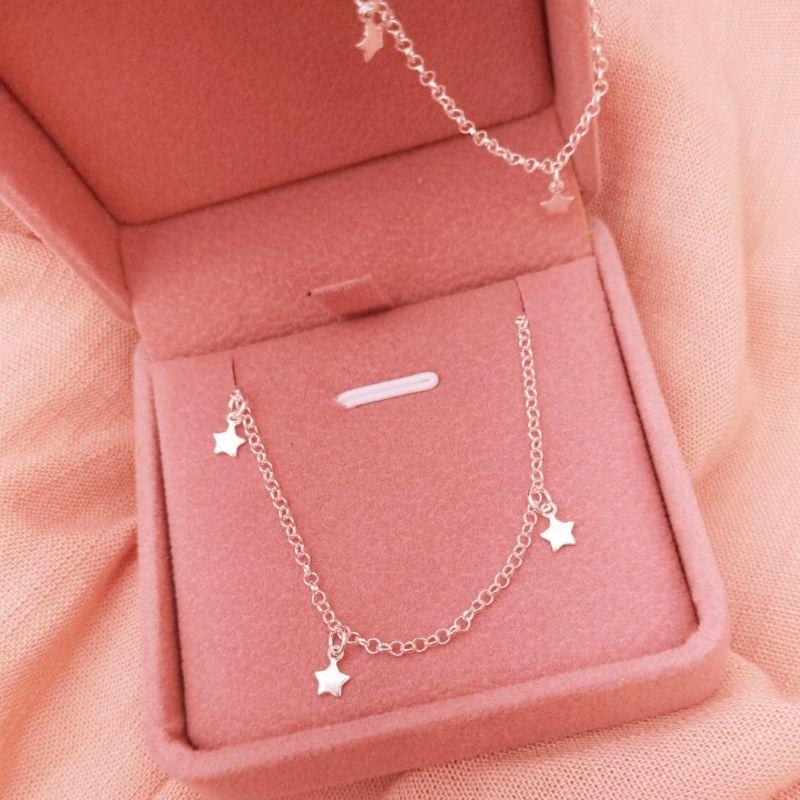 Choker Prata 925 Estrelinhas