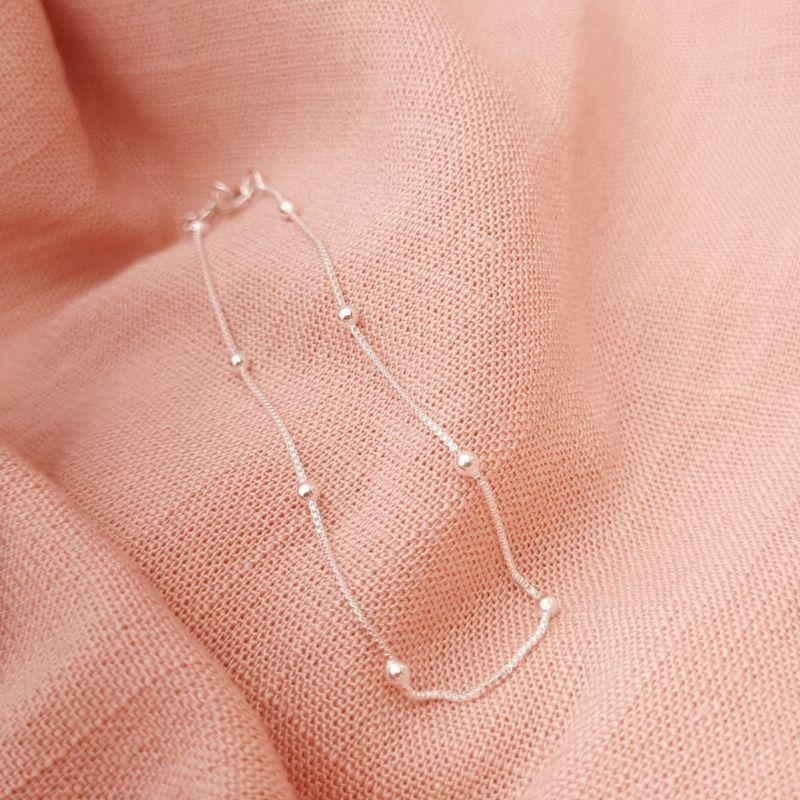 Pulseira Prata 925 Bolinha