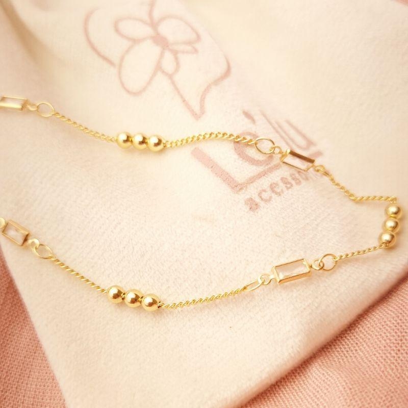 Colar Zircônia três bolinhas